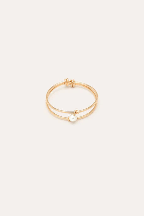 Double Essential Ring with Pearl