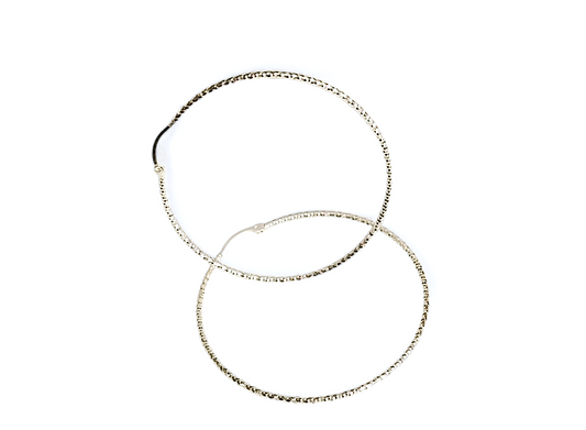 Large Silver Hoops