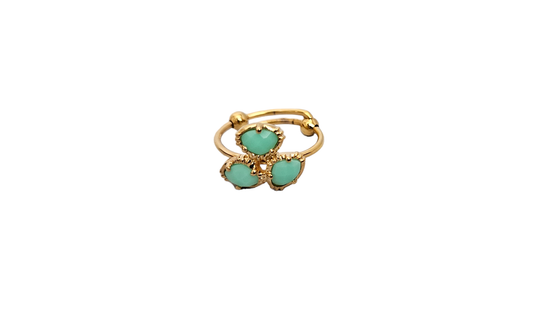 3 Stone Cluster Adjustable Ring