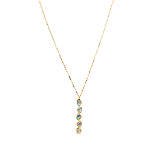 5 Stone Pendant Necklace