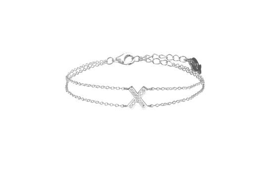 "X" Silver Bracelet - Intemporelles Collection