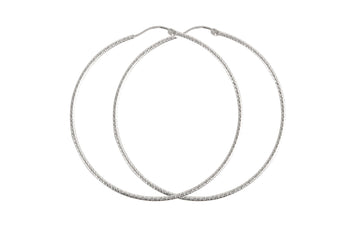 Large Silver Hoops - Intemporelles Collection