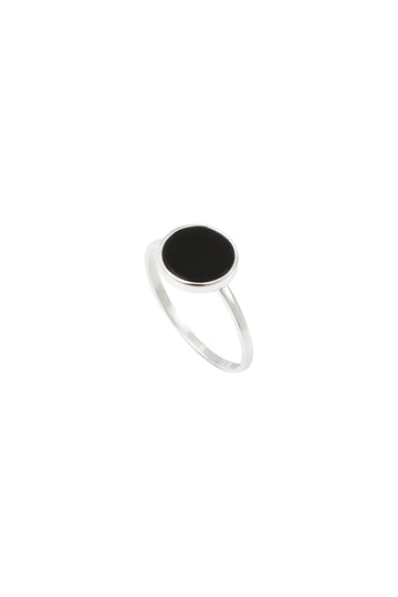 Silver and Black Onyx Ring - Notre Dame Collection II