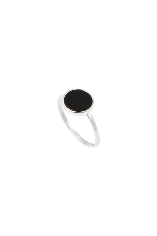 Silver and Black Onyx Ring - Notre Dame Collection II