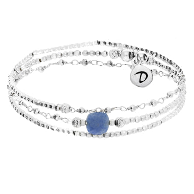 3 Row Elastic Precious Stone Bracelet