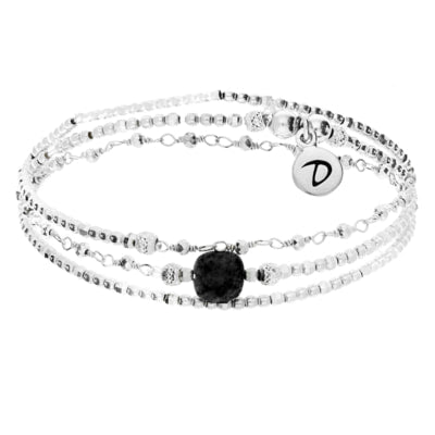 3 Row Elastic Precious Stone Bracelet