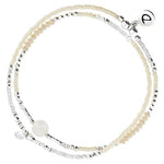 2 Row Spring Ivory Oxide Elastic Bracelet