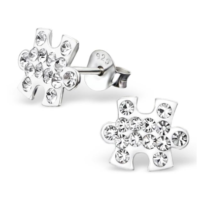 Crystal Puzzle Stud Earrings
