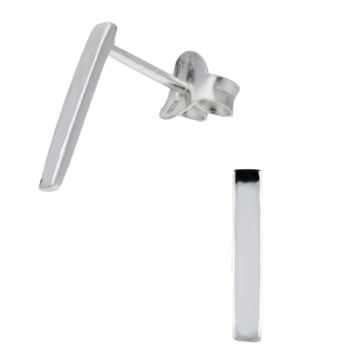 Thin Rectangle Stud Earrings