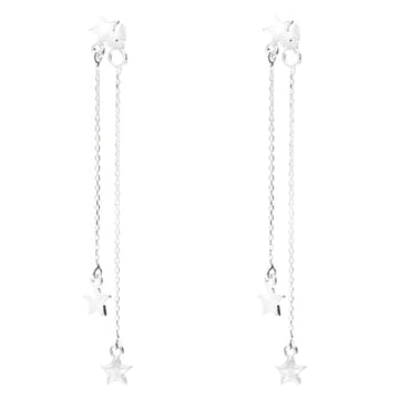 Double Chain Star Pendant Earrings